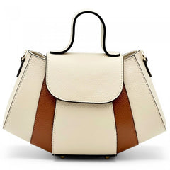 Alive With Style 'Ventara' Leather Handbag/Shoulder Bag/Cross Body Bag in Cream/Beige-Orange-Cream-Cream/Brown-White-Navy-LtBlue-Beige-Tan-Lemon-Black-Nude-Pink-Sage-Green-DarkBrown-Black/DrkBrown-Wine-DrkBrown-Blue/Navy-Beige/Black