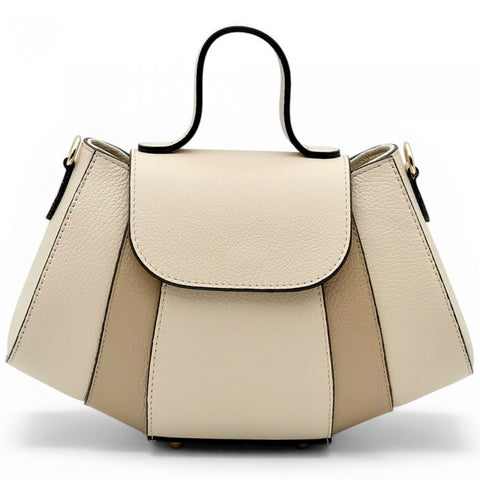 Alive With Style 'Ventara' Leather Handbag/Shoulder Bag/Cross Body Bag in Cream/Beige-Orange-Cream-Cream/Brown-White-Navy-LtBlue-Beige-Tan-Lemon-Black-Nude-Pink-Sage-Green-DarkBrown-Black/DrkBrown-Wine-DrkBrown-Blue/Navy-Beige/Black