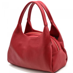 Alive With Style 'Giulia' Leather Handbag/Shoulder Bag/Cross Body Bag in Red-Cream-White-Navy-LtBlue-Beige-Lemon-Black-Nude-Pink-Taupe-Green