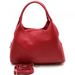 Alive With Style 'Giulia' Leather Handbag/Shoulder Bag/Cross Body Bag in Red-Cream-White-Navy-LtBlue-Beige-Lemon-Black-Nude-Pink-Taupe-Green