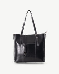 Alive With Style 'Madrid' Leather Tote by Sassy Duck in Tan-Red-Black