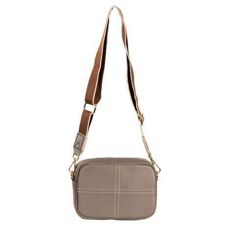 Alive With Style 'Danica' Leather Cross Body/Shoulder Bag by Sassy Duck in Grey