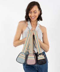 Alive With Style 'Napoli' Shoulder/Cross Body Bag by Sassy Duck in Blue-Black-Berry