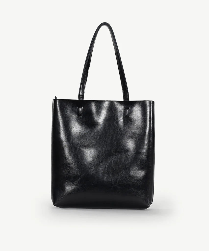 Alive With Style 'Rio' Leather Tote/Shoulder Bag by Sassy Duck in Black-Red-Tan