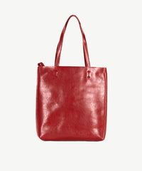Alive With Style 'Rio' Leather Tote/Shoulder Bag by Sassy Duck in Black-Red-Tan