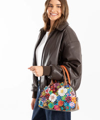 Alive With Style 'Garden' Leather Handbag/Tote by Sassy Duck in Floral