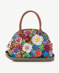 Alive With Style 'Garden' Leather Handbag/Tote by Sassy Duck in Floral