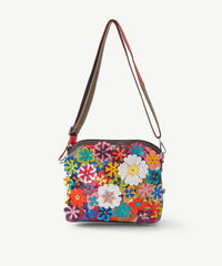 Alve With Style 'Garden' Leather Shoulder/Cross Body Bag by Sassy Duck in Floral