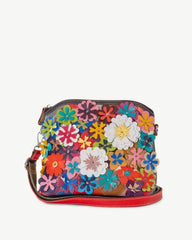 Alve With Style 'Garden' Leather Shoulder/Cross Body Bag by Sassy Duck in Floral