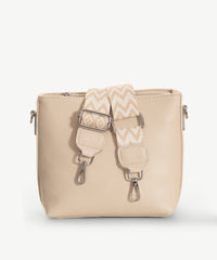 Alive With Style 'Leah' Leather Shoulder/Cross Body Bag by Sassy Duck in Blue-Tan-Cream