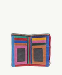 Alive With Style 'Mosaic' Leather Wallet by Sassy Duck kin Green-Blue-Red