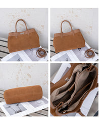 Alive With Style 'Georgina' Suede/Leather Handbag/Shoulder Bag/Cross Body Bag in Black-Wine-Chocolate-Tan-Brown