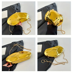 Alive With Style 'Paris' Evening Clutch/Shoulder Bag in Gold-Turquoise