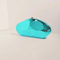 Alive With Style 'Paris' Evening Clutch/Shoulder Bag in Gold-Turquoise