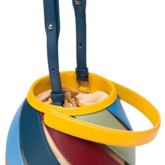 Alive With Style 'Kim' Handbag/Shoulder Bag/Cross Body Bag in Blue-Beige-Yellow Rainbow-Pink Pastel