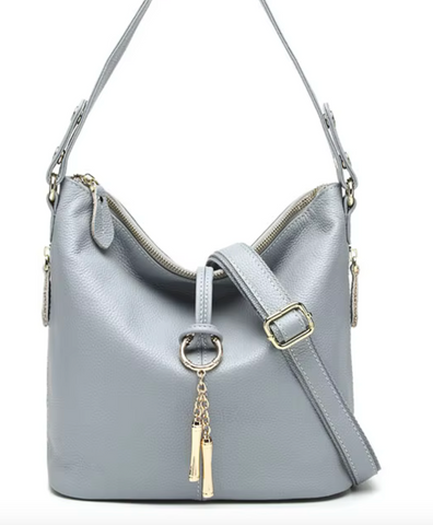 Alive With Style 'Evie' Leather Shoulder/Cross Body Bag in Linen-Yellow-Red-Black-White-Cream-Metallic