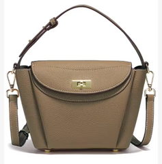 Alive With Style 'Cyan' Leather Handbag/Shoulder Bag in Brown-Blue-Black