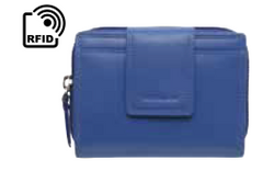 Alive With Style 'Joy' Leather Wallet by Modapelle in Cobalt/Multi-Purple/Multi-Red/Multi