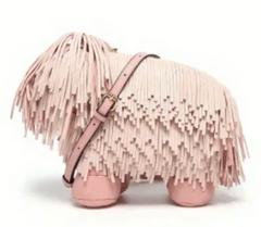 Alive With Style 'Doggy' Shoulder/Cross Body Bag in White-Pink-Black