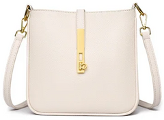 Alive With Style 'Daphne' Leather Shoulder/Cross Body Bag in Black-White-Grey-Camel