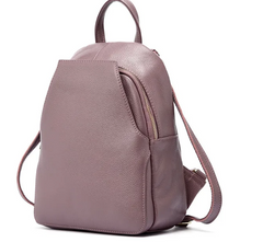 Alive With Style 'Lucy' Leather Shoulder Bag/Backpack in White-Pink-TEaupe