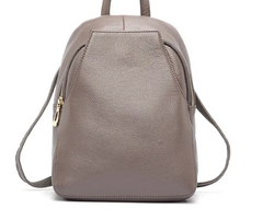 Alive With Style 'Lucy' Leather Shoulder Bag/Backpack in White-Pink-TEaupe