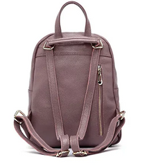 Alive With Style 'Lucy' Leather Shoulder Bag/Backpack in White-Pink-TEaupe