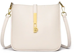 Alive With Style 'Daphne' Leather Shoulder/Cross Body Bag in Black-Grey-Camel-White
