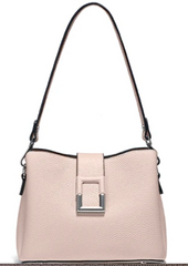 Alive With Style 'May' Leather Handbag/Shoulder Bag/Cross Body Bag in Green-Taupe-Black-White-Pink