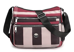 Alive With Style 'Jasmine' Shoulder/Cross Body Bag in Navy-Red-Beige-Green