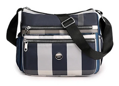 Alive With Style 'Jasmine' Shoulder/Cross Body Bag in Navy-Red-Beige-Green