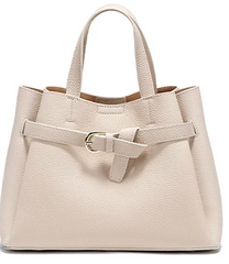 Alive With Style 'Carol' Leather Handbag/Shoulder Bag/Cross Body Bag in Cream-Black-Tan-Beige