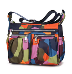 Alive With Style 'Pansy' Shoulder/Cross Body Bag in Multi-Turkish-Flamingo-Light Blue-Flowers-Pink-Blue Flowers