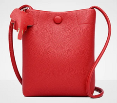 Alive With Style 'Heather' Leather Shoulder/Cross Body Bag in Green-Red-Black-Navy-Cream