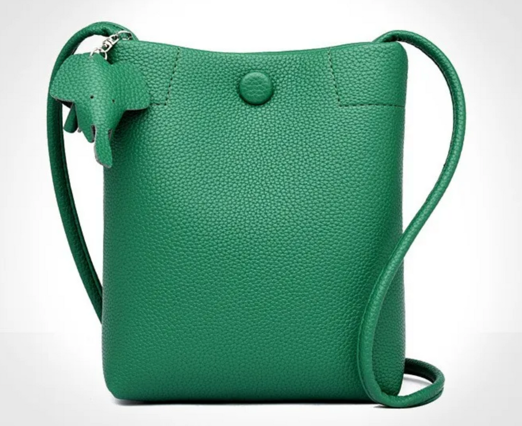 Alive With Style 'Heather' Leather Shoulder/Cross Body Bag in Green-Red-Black-Navy-Cream