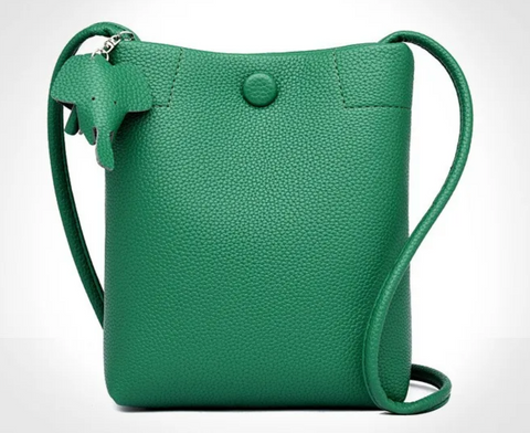 Alive With Style 'Heather' Leather Shoulder/Cross Body Bag in Green-Red-Black-Navy-Cream