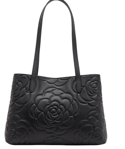 Alive With Style 'Ruth' Leather Handbag/Shoulder Bag by Serenade in Black