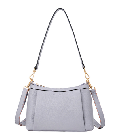 Alive With Style 'Marcia' Leather Shoulder/Cross Body Bag by Serenade in Cornflower