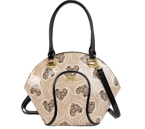 Alive With Style 'Aphroditie' Patent Leather Handbag/Shoulder Bag by Serenade in Hearts