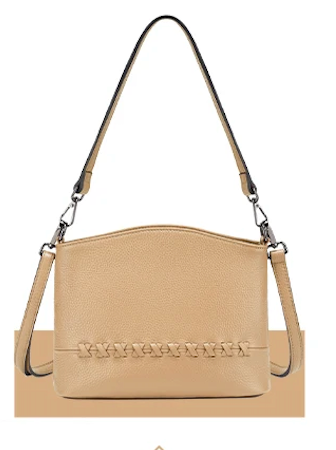 Alive With Style 'Harper' Leather Shoulder/Cross Body Bag in Tan-Beige-Green-Grey-Black