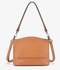 Alive With Style 'Harper' Leather Shoulder/Cross Body Bag in Tan-Beige-Green-Grey-Black