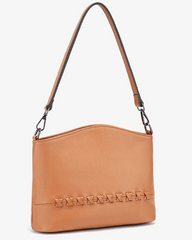 Alive With Style 'Harper' Leather Shoulder/Cross Body Bag in Tan-Beige-Green-Grey-Black