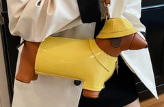 Alive With Style 'Doggy Raincoat' Shoulder/Cross Body Bag in Yellow-Red-Orange-Pink