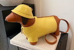 Alive With Style 'Doggy Raincoat' Shoulder/Cross Body Bag in Yellow-Red-Orange-Pink