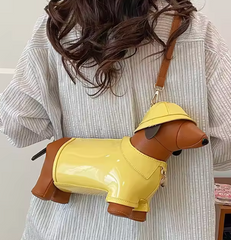 Alive With Style 'Doggy Raincoat' Shoulder/Cross Body Bag in Yellow-Red-Orange-Pink