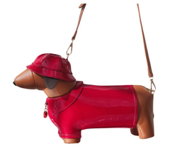 Alive With Style 'Doggy Raincoat' Shoulder/Cross Body Bag in Yellow-Red-Orange-Pink