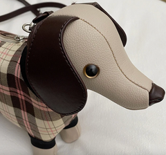 Alive With Style 'Doggy Plaid Coat' Shoulder Bag/Cross Body Bag in Plaid Coat