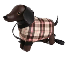 Alive With Style 'Doggy Plaid Coat' Shoulder Bag/Cross Body Bag in Plaid Coat