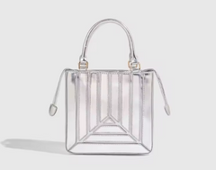 Alive With Style 'Sandy' Handbag/Shoulder Bag/Cross Body Bag in Silver-White/Tan-Black-Pastels