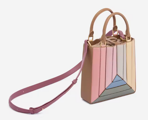 Alive With Style 'Sandy' Handbag/Shoulder Bag/Cross Body Bag in Silver-White/Tan-Black-Pastels